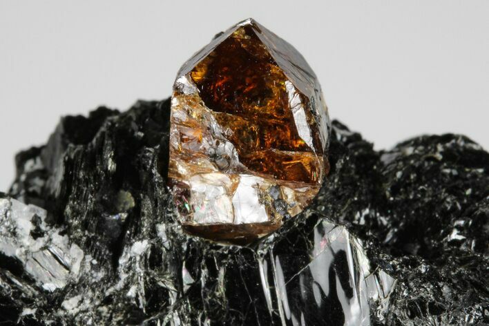 Fluorescent Zircon Crystal in Biotite Schist - Norway #175847